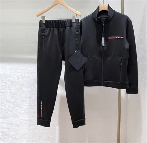 prada tracksuit grey.